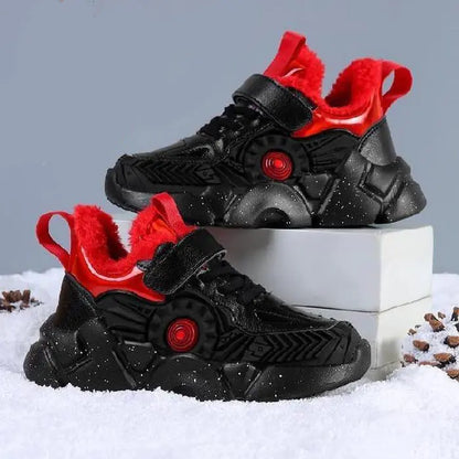 Children's Winter Cotton Shoes for Boys, Warm Sneakers