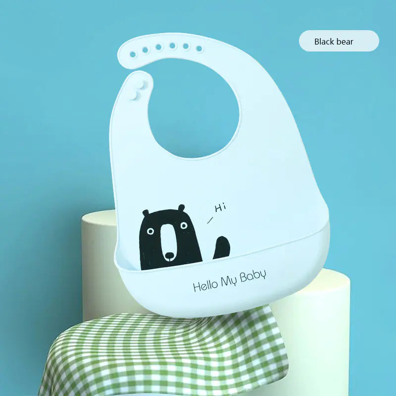 Disposable Waterproof Silicone Baby Bibs with Pockets