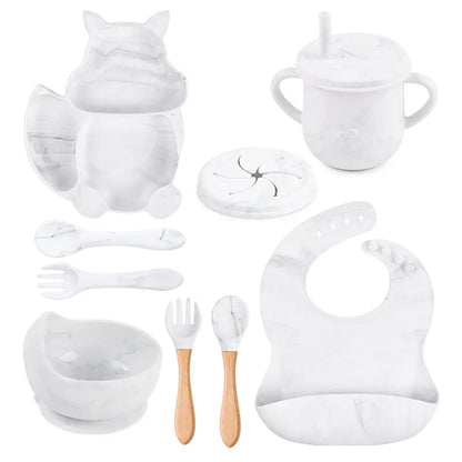 8-Piece Squirrel-Themed Baby Dining Set