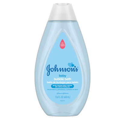 Johnsons Baby Bubble Bath for Gentle Baby Skin Care Paraben-Free Pediatrician-Tested Hypoallergenic Tear-Free Dye-Phthalate & Sulfate-Free 13.6 Fl Oz