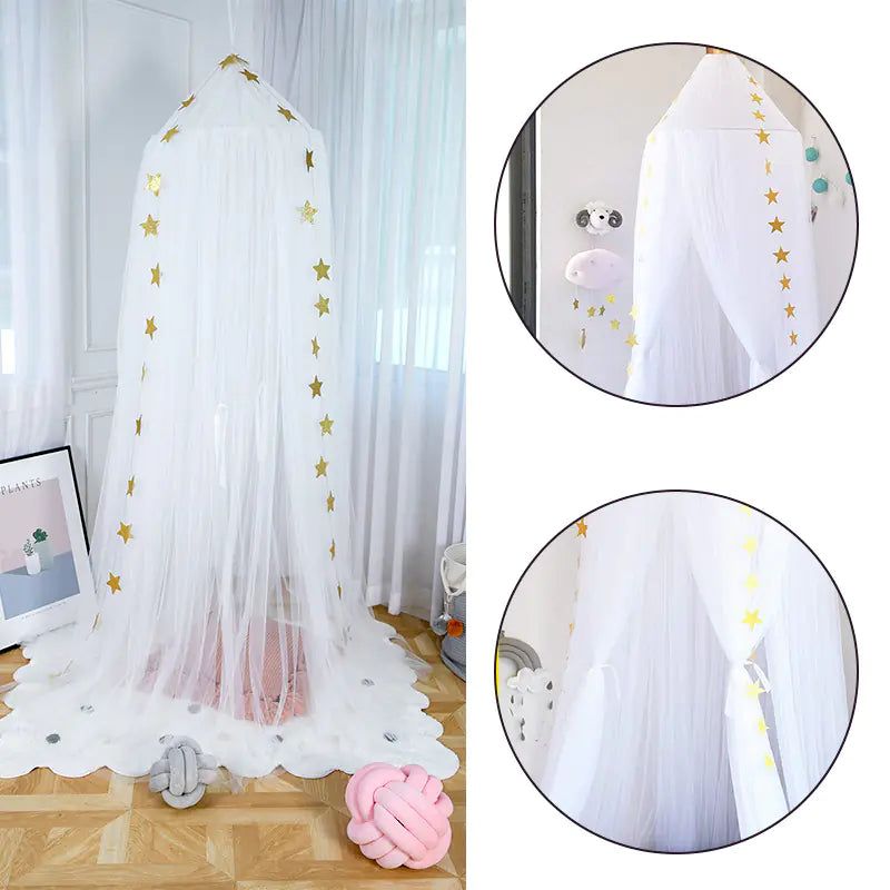 Dreamy Star Crown Baby Bed Canopy for Photo Props