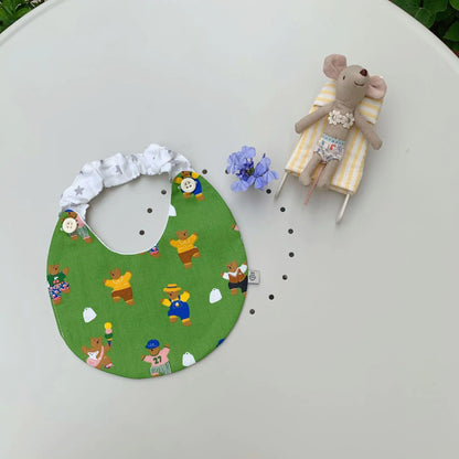 Serviette de salive amovible avec bande élastique pour nouveau-né