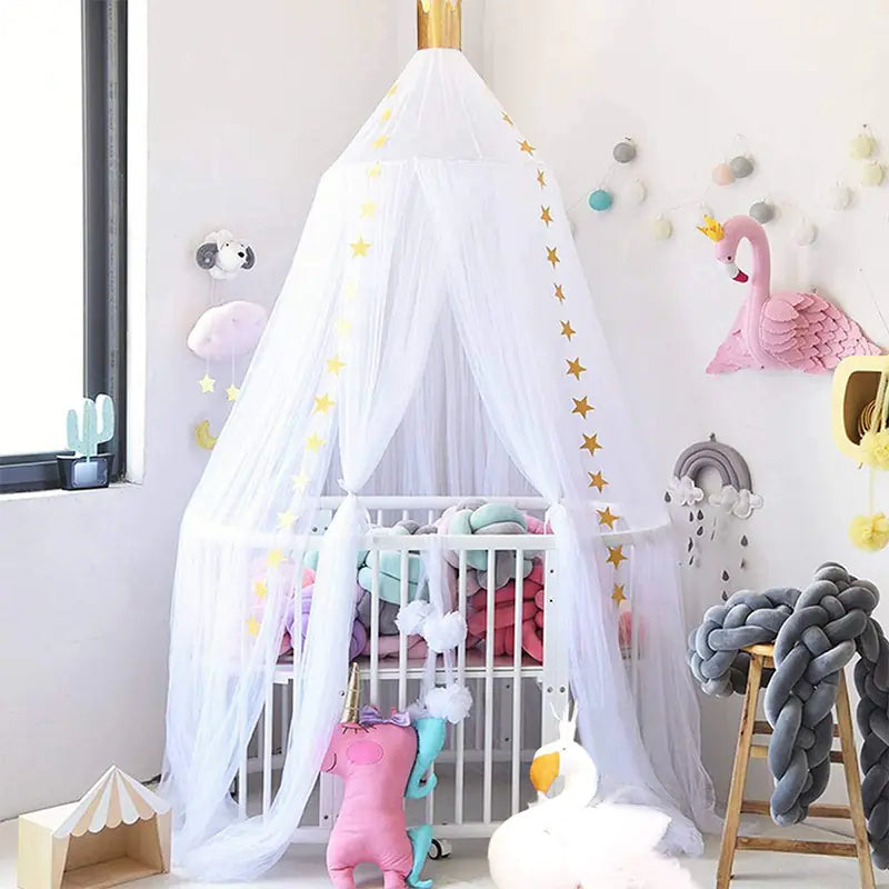 Dreamy Star Crown Baby Bed Canopy for Photo Props