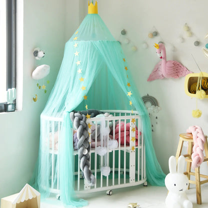 Dreamy Star Crown Baby Bed Canopy for Photo Props